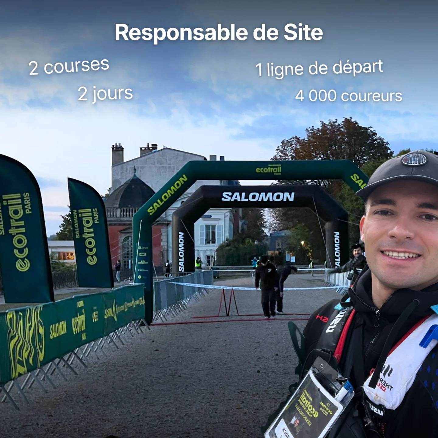 Yannick Michiels au départ de l’EcoTrail Paris, sur le site de Saint-Germain